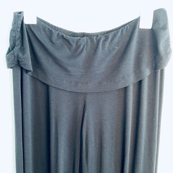 Express Pants Womens Size Medium Fold Down Mid-Rise Black Career Woven Work - Picture 3 of 5